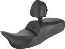 Load image into Gallery viewer, Saddlemen RoadSofa™ Seat - With Backrest - Black w/Black Stitching - Trikes 808-07B-187TBR - Main Product View