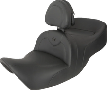 Load image into Gallery viewer, Saddlemen RoadSofa™ Seat - with Backrest - Black w/ Black Stitching - GL1800 '01-'10 H01-07-187BR - Main Product View