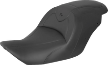 Load image into Gallery viewer, Saddlemen RoadSofa™ Seat - with Backrest - Black w/ Black Stitching - GL1800 '01-'10 H01-07-187BR - Side View