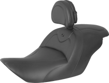 Load image into Gallery viewer, Saddlemen RoadSofa™ Seat - with Backrest - Black w/ Black Stitching - GL1800 '14-'17 H23-20-187BR - Main Product View