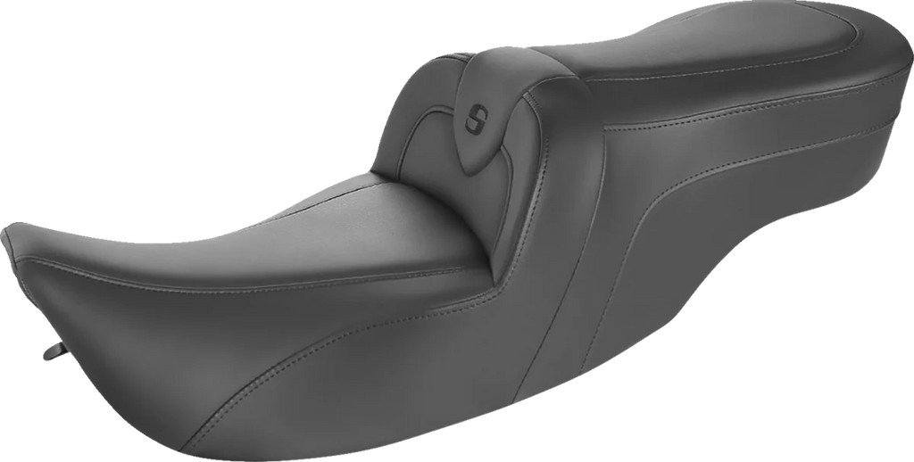 Saddlemen RoadSofa™ Seat - without Backrest - Black w/ Black Stitching 897-07-187 - Main Product View