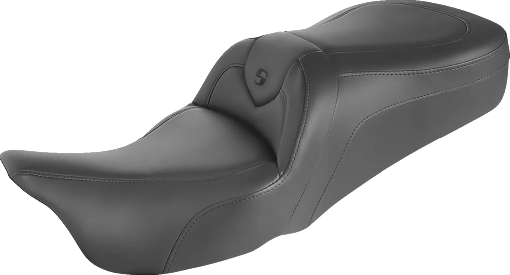 Saddlemen RoadSofa™ Seat - without Backrest - Black w/ Black Stitching 897-07-187 - Side View