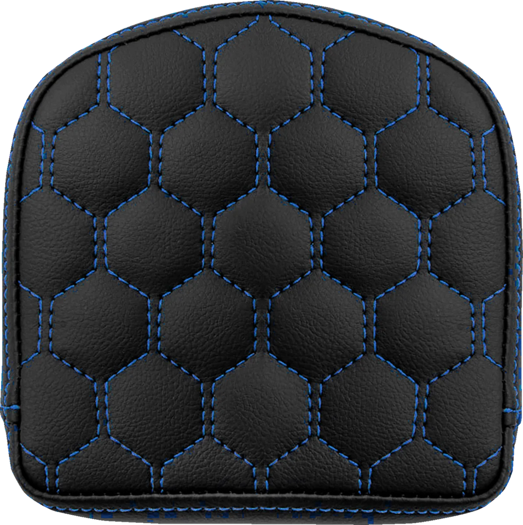 Saddlemen RoadSofa™ Sissy Bar Pad - Honeycomb - Blue Stitching 040849BLU - Main Product View