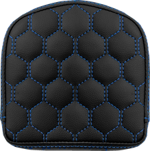 Load image into Gallery viewer, Saddlemen RoadSofa™ Sissy Bar Pad - Honeycomb - Blue Stitching 040849BLU - Main Product View