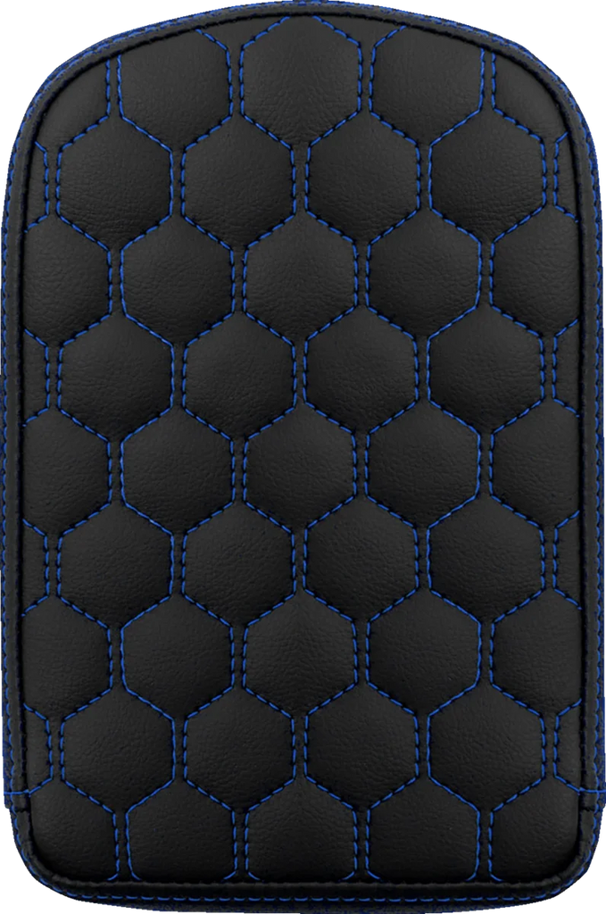 Saddlemen RoadSofa™ Sissy Bar Pad - Honeycomb - Blue Stitching 041149BLU - Main Product View