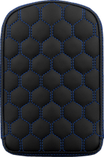 Load image into Gallery viewer, Saddlemen RoadSofa™ Sissy Bar Pad - Honeycomb - Blue Stitching 041149BLU - Main Product View