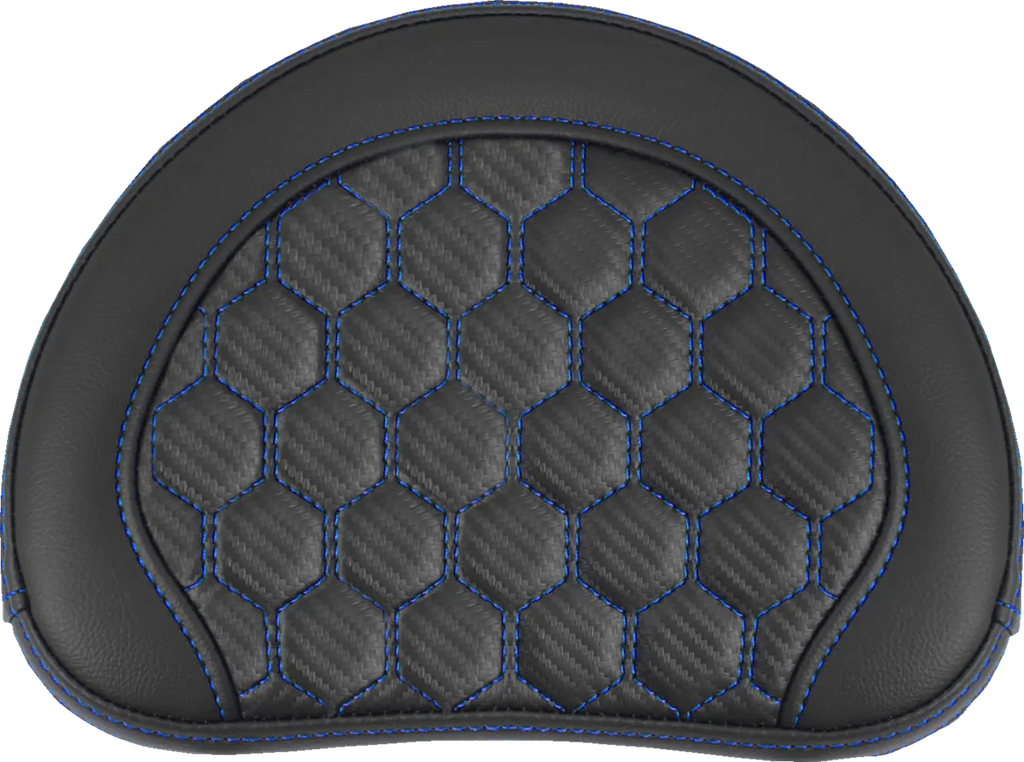 Saddlemen RoadSofa™ Sissy Bar Pad - Honeycomb - Blue Stitching 051349BLU - Main Product View