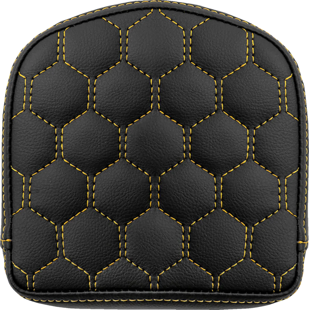 Saddlemen RoadSofa™ Sissy Bar Pad - Honeycomb - Gold Stitching 040849GOL - Main Product View
