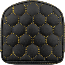 Load image into Gallery viewer, Saddlemen RoadSofa™ Sissy Bar Pad - Honeycomb - Gold Stitching 040849GOL - Main Product View