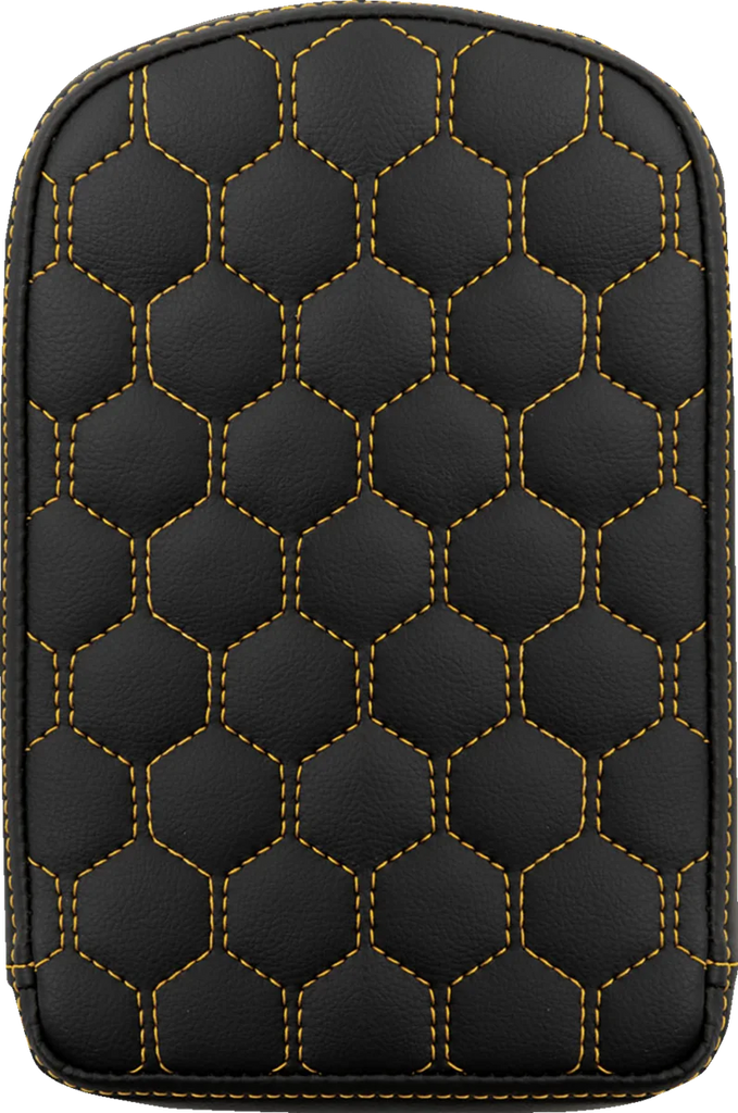 Saddlemen RoadSofa™ Sissy Bar Pad - Honeycomb - Gold Stitching 041149GOL - Main Product View