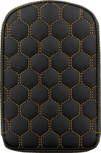 Load image into Gallery viewer, Saddlemen RoadSofa™ Sissy Bar Pad - Honeycomb - Gold Stitching 041149GOL - Main Product View