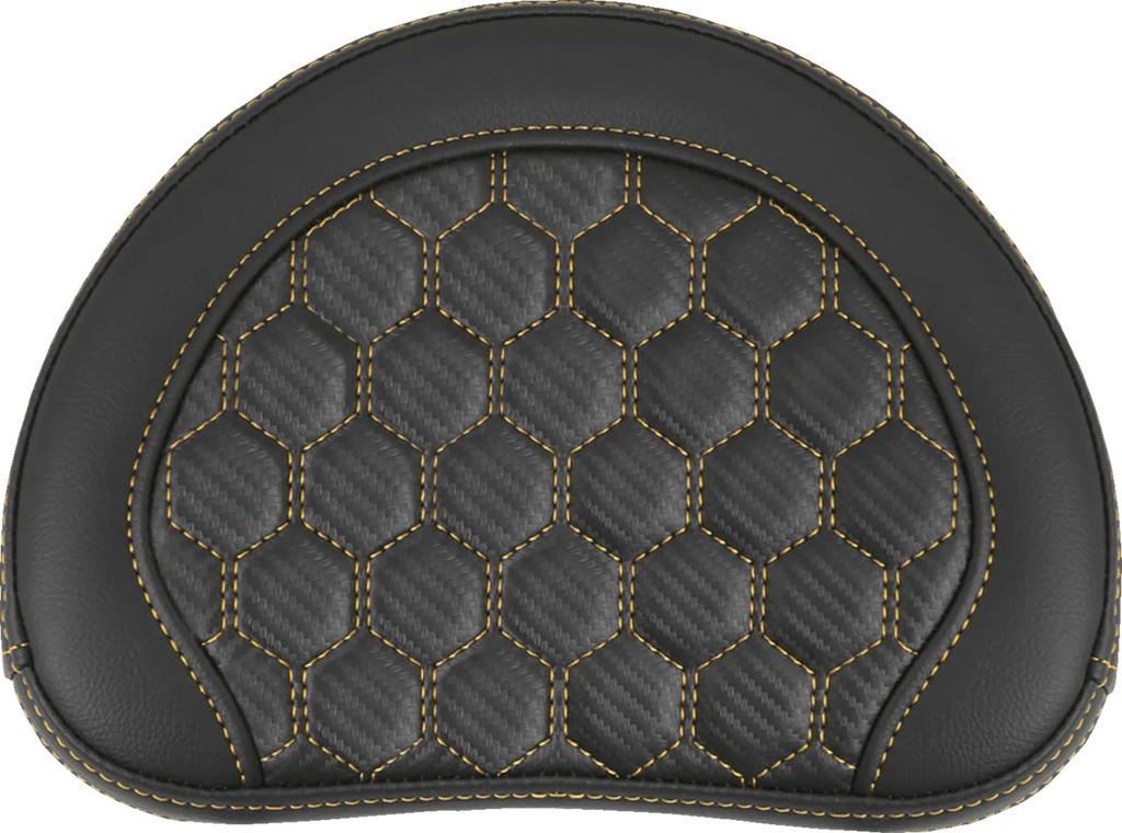 Saddlemen RoadSofa™ Sissy Bar Pad - Honeycomb - Gold Stitching 051349GOL - Main Product View