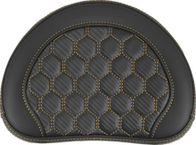 Load image into Gallery viewer, Saddlemen RoadSofa™ Sissy Bar Pad - Honeycomb - Gold Stitching 051349GOL - Main Product View
