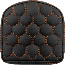 Load image into Gallery viewer, Saddlemen RoadSofa™ Sissy Bar Pad - Honeycomb - Orange Stitching 040849ORA - Main Product View