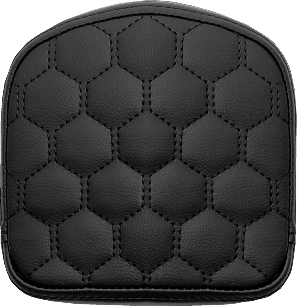 Saddlemen RoadSofa™ Sissy Bar Pad - Honeycomb - Orange Stitching 040849ORA - Side View