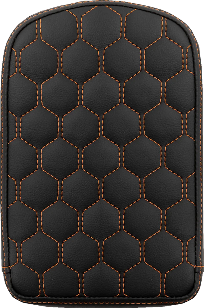 Saddlemen RoadSofa™ Sissy Bar Pad - Honeycomb - Orange Stitching 041149ORA - Main Product View
