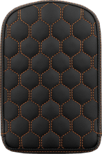 Load image into Gallery viewer, Saddlemen RoadSofa™ Sissy Bar Pad - Honeycomb - Orange Stitching 041149ORA - Main Product View