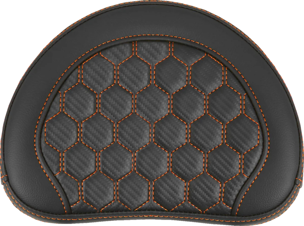 Saddlemen RoadSofa™ Sissy Bar Pad - Honeycomb - Orange Stitching 051349ORA - Main Product View