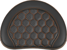 Load image into Gallery viewer, Saddlemen RoadSofa™ Sissy Bar Pad - Honeycomb - Orange Stitching 051349ORA - Main Product View