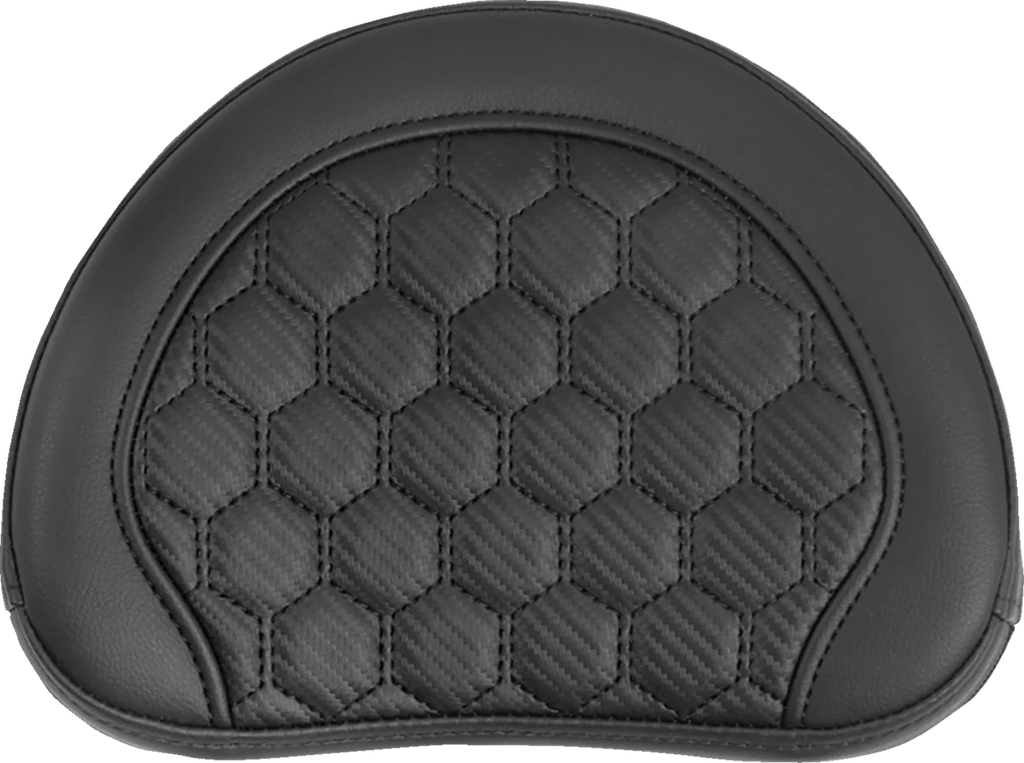 Saddlemen RoadSofa™ Sissy Bar Pad - Honeycomb - Orange Stitching 051349ORA - Side View