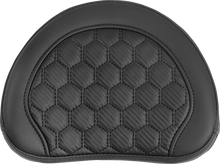 Load image into Gallery viewer, Saddlemen RoadSofa™ Sissy Bar Pad - Honeycomb - Orange Stitching 051349ORA - Side View