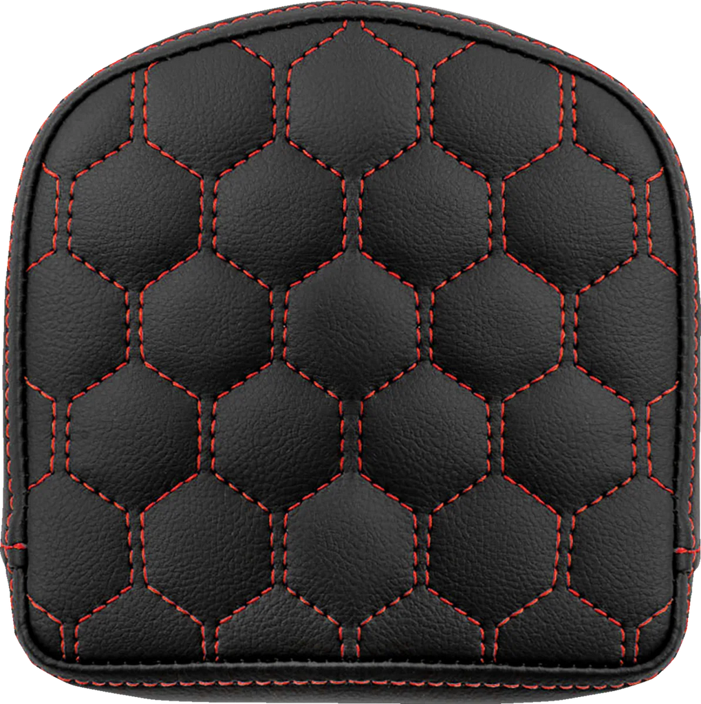 Saddlemen RoadSofa™ Sissy Bar Pad - Honeycomb - Red Stitching 040849RED - Main Product View