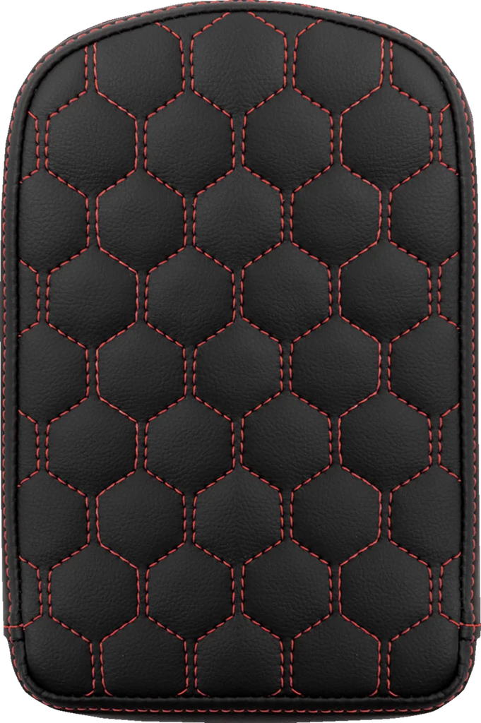 Saddlemen RoadSofa™ Sissy Bar Pad - Honeycomb - Red Stitching 041149RED - Main Product View