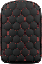 Load image into Gallery viewer, Saddlemen RoadSofa™ Sissy Bar Pad - Honeycomb - Red Stitching 041149RED - Main Product View