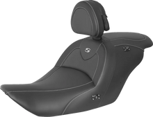 Load image into Gallery viewer, Saddlemen Roadsofa™ Carbon Fiber Heated Seat - Black - with Backrest - GL1800 '14-'17 H23-20-185BRHCT - Main Product View