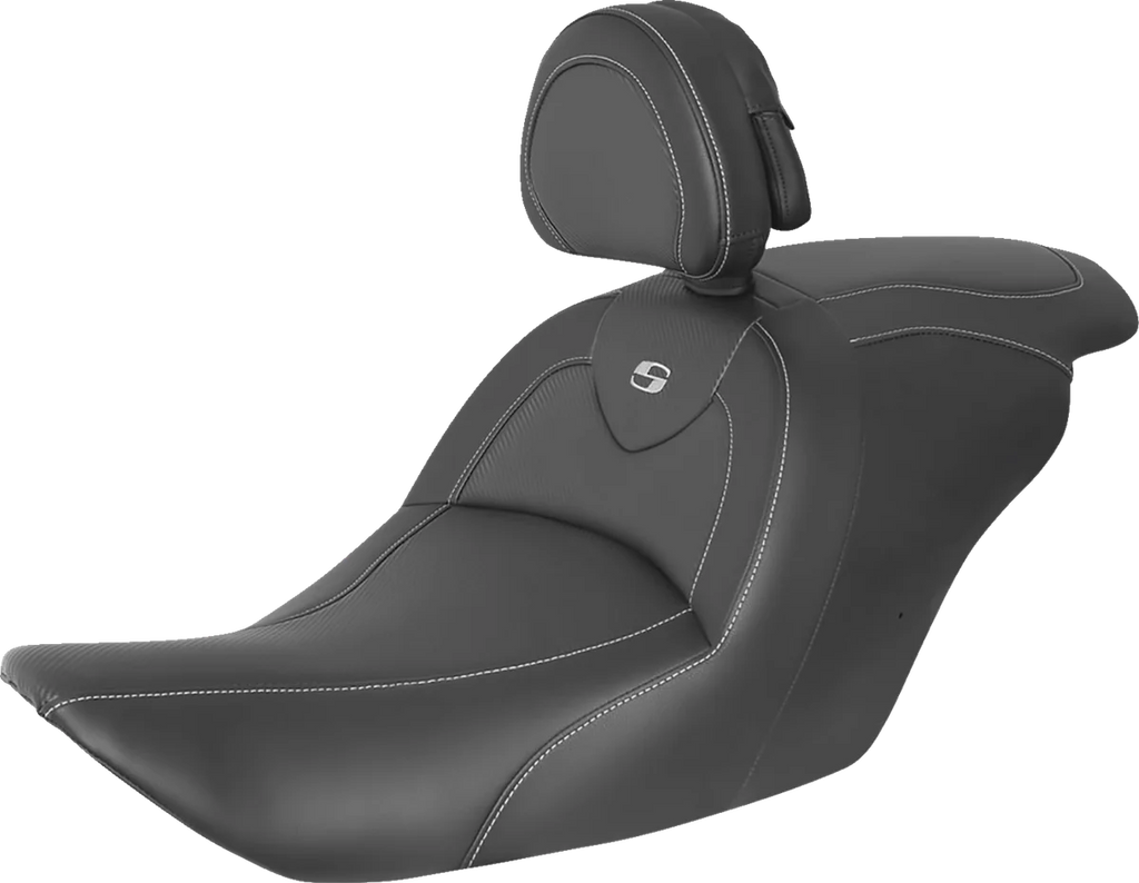 Saddlemen Roadsofa™ Carbon Fiber Seat - Carbon Fiber - with Backrest - GL1800 '14-'17 H23-20-185BR - Main Product View