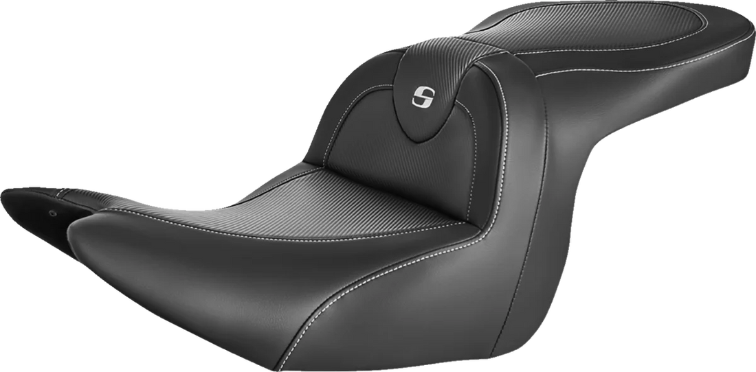 Saddlemen Roadsofa™ Carbon Fiber Seat - Carbon Fiber - without Backrest - FXBB/FXST '18-'23 818-30-185 - Side View