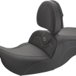 Load image into Gallery viewer, Saddlemen Roadsofa™ Carbon Fiber Seat - With Driver Backrest - Black 897-07-185BR - Main Product View