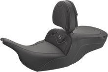Load image into Gallery viewer, Saddlemen Roadsofa™ Carbon Fiber Seat - With Driver Backrest - Black 897-07-185BR - Main Product View
