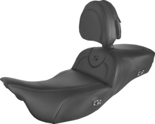 Load image into Gallery viewer, Saddlemen Roadsofa™ Extended Reach Heated Seat - Black - w/ Backrest 808-07B-188BRHC - Main Product View