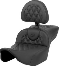 Load image into Gallery viewer, Saddlemen Roadsofa™ Extended Reach Seat - Lattice Stitch - with Backrest - FL '23-'24 823-07-184BR - Main Product View