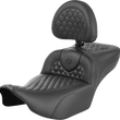Load image into Gallery viewer, Saddlemen Roadsofa™ Extended Reach Seat - with Backrest - Honeycomb - FLTR/FLHX '23-'24 823-07-190B0 - Main Product View