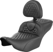 Load image into Gallery viewer, Saddlemen Roadsofa™ Extended Reach Seat - with Backrest - Honeycomb - FLTR/FLHX '23-'24 823-07-190B0 - Main Product View
