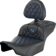 Load image into Gallery viewer, Saddlemen Roadsofa™ Extended Reach Seat - Blue Stitch