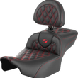Load image into Gallery viewer, Saddlemen Roadsofa™ Extended Reach Seat - Red Stitch