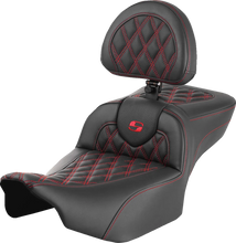 Load image into Gallery viewer, Saddlemen Roadsofa™ Extended Reach Seat - Red Stitch