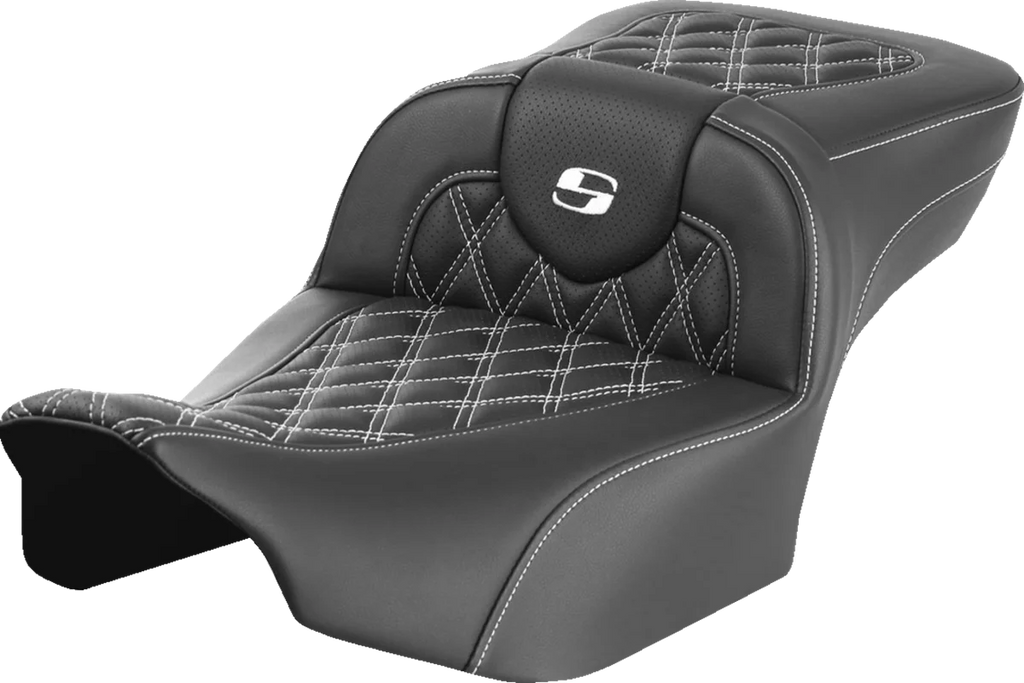 Saddlemen Roadsofa™ Extended Reach Seat - White Stitch