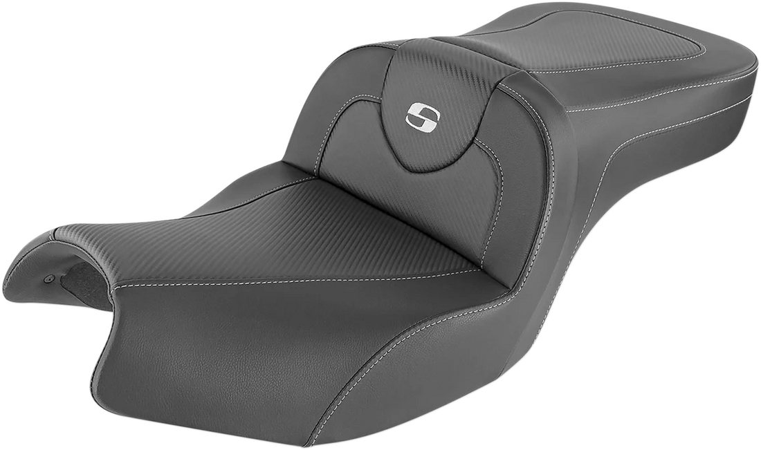 Saddlemen Roadsofa™ Seat - Carbon Fiber - Without Backrest - Black - GL H88-07-185 - Side View