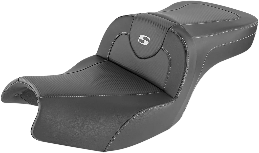 Saddlemen Roadsofa™ Seat - Carbon Fiber - Without Backrest - Black - GL H88-07-185 - Side View