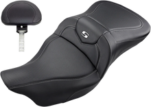 Load image into Gallery viewer, Saddlemen Roadsofa™ Seat - Carbon Fiber - with Backrest - '08-'23 FL 808-07B-185BR - Main Product View