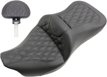 Load image into Gallery viewer, Saddlemen Roadsofa™ Seat - Full Lattice Stitch - with Backrest - Black - '09-'23 FLHTCUTG 808-07B-182TBR - Main Product View