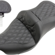 Load image into Gallery viewer, Saddlemen Roadsofa™ Seat - Full Lattice Stitch - with Backrest - FL '08-'23 808-07B-182BR - Main Product View