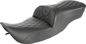Saddlemen Roadsofa™ Seat - Full Lattice Stitch - without Backrest - FLH '97-'07 897-06-182 - Main Product View