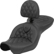 Load image into Gallery viewer, Saddlemen Roadsofa™ Seat - Lattice Stitch - with Backrest - FXD '04-'05 804-04-182BR - Main Product View