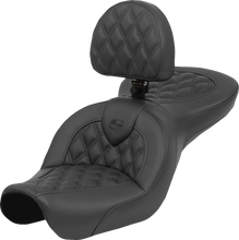 Load image into Gallery viewer, Saddlemen Roadsofa™ Seat - Lattice Stitch - with Backrest - FXD '04-'05 804-04-182BR - Main Product View