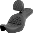 Load image into Gallery viewer, Saddlemen Roadsofa™ Seat - Lattice Stitch - with Backrest - FXD '06-'17 806-04-182BR - Main Product View